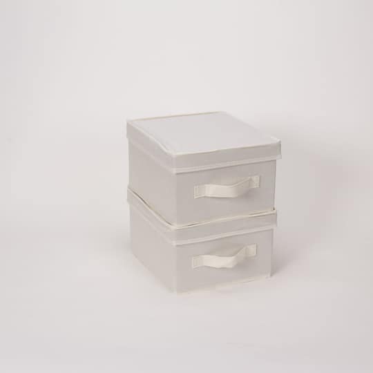 Household Essentials Medium Canvas Storage Bin with Lid